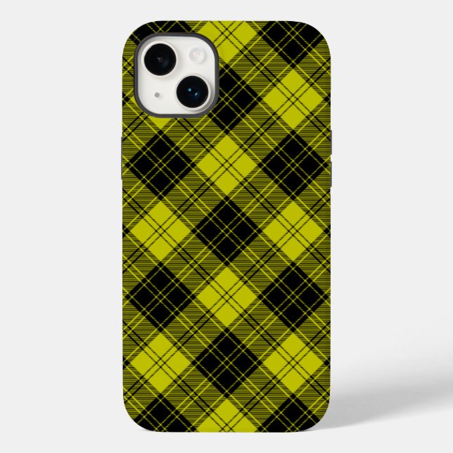 Funda De Case-Mate Para iPhone Macachlan tartan amarillo chapa (Reverso )
