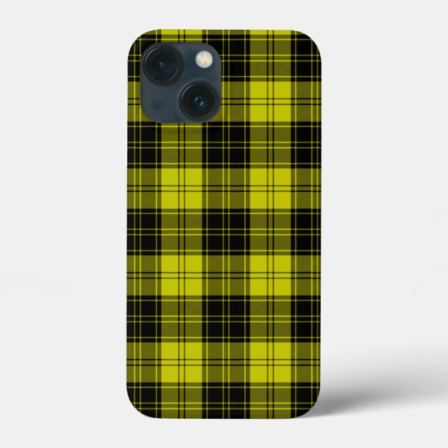 Funda De Case-Mate Para iPhone Macachlan tartan amarillo chapa (Reverso )