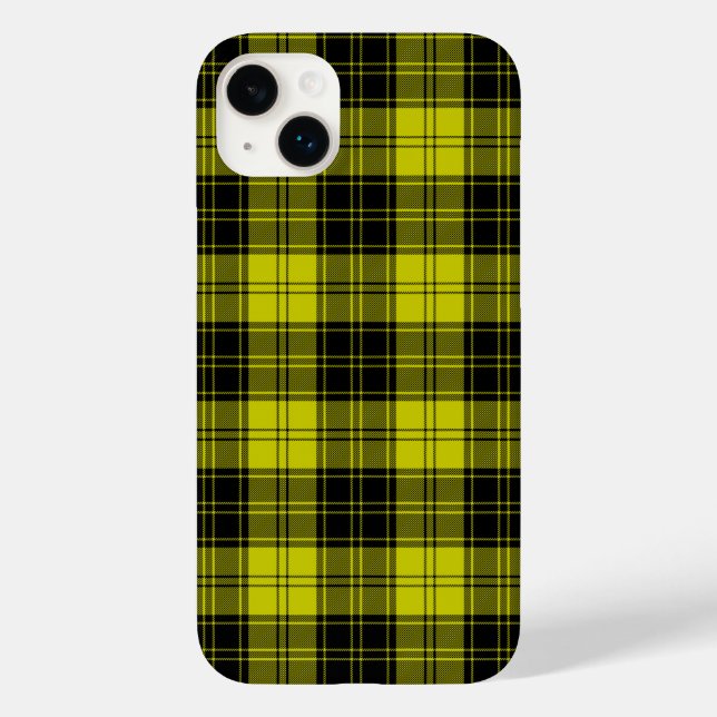 Funda De Case-Mate Para iPhone Macachlan tartan amarillo chapa (Reverso )