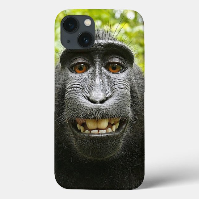 Funda De Case-Mate Para iPhone Macaque sonriente (Reverso)