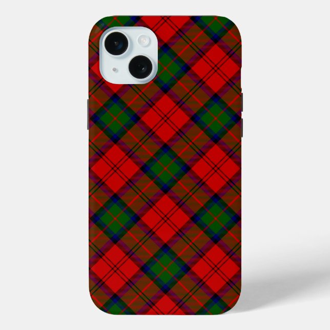 Funda De Case-Mate Para iPhone MacDuff tartan verde plaid (Reverso )