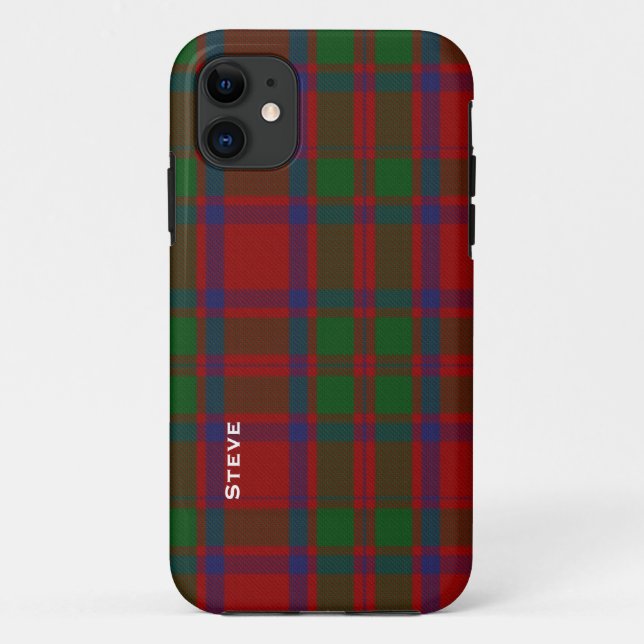 Funda De Case-Mate Para iPhone MacIntosh Clan Tartan Plaid (Reverso)
