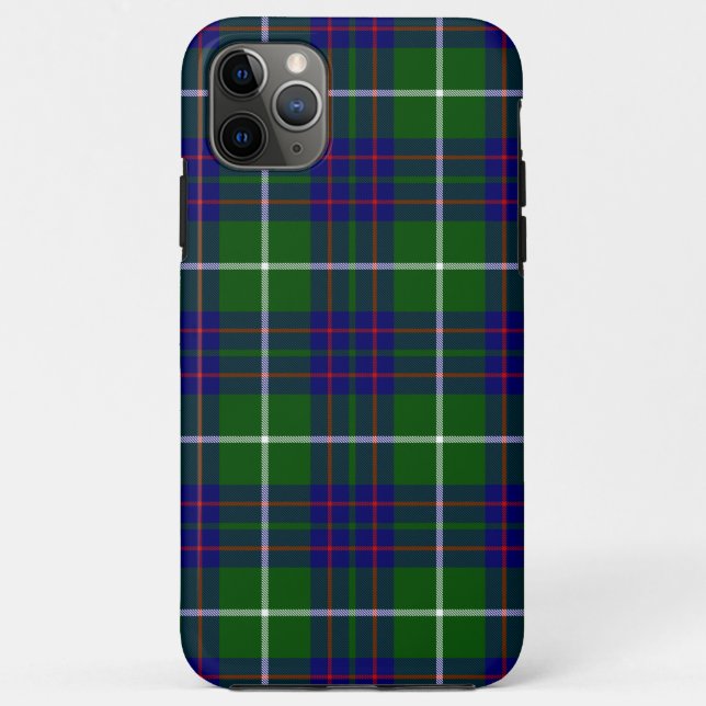 Funda De Case-Mate Para iPhone MacIntyre tartan blue plaid (Reverso)