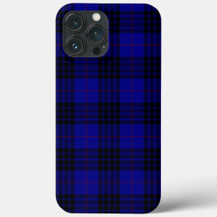 Funda Para iPhone 13 Pro Max MacKay tartan azul chapa
