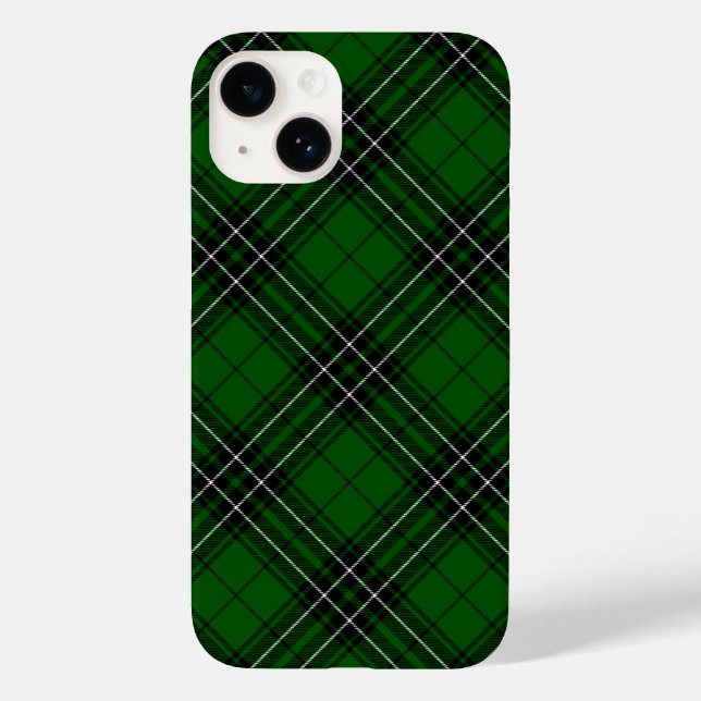 Funda De Case-Mate Para iPhone MacLean Tartan Green y Black Plaid (Reverso )