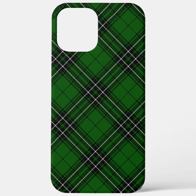 Funda De Case-Mate Para iPhone MacLean Tartan Green y Black Plaid (Reverso )