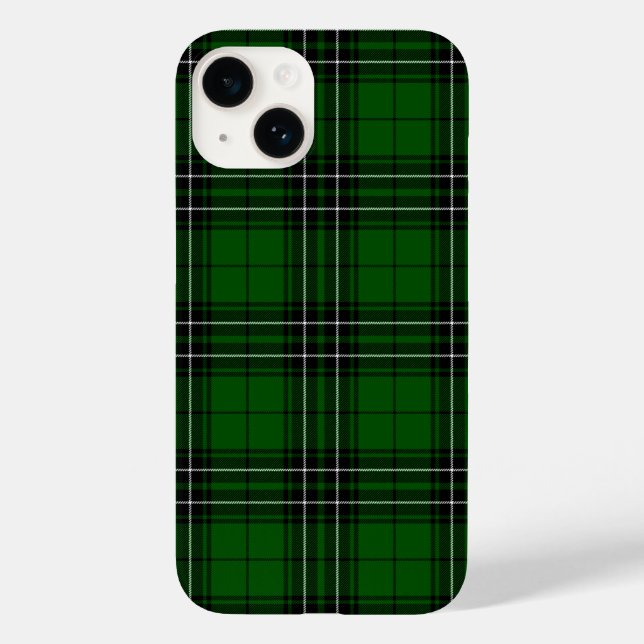 Funda De Case-Mate Para iPhone MacLean Tartan Green y Black Plaid (Reverso )