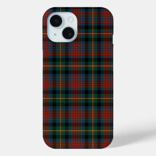 Funda Para iPhone 15 MacLennan Navy Blue and Red Tartán