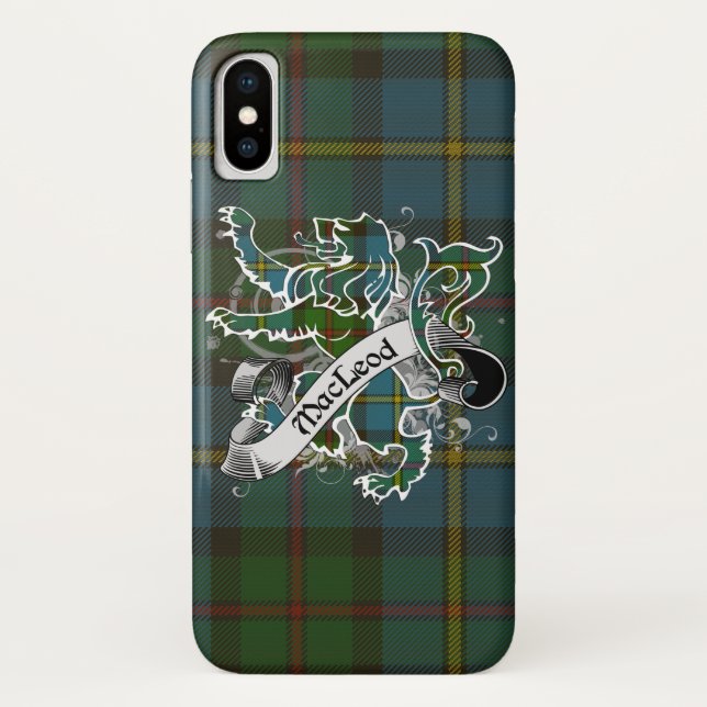 Funda De Case-Mate Para iPhone MacLeod Tartan Lion (Reverso)