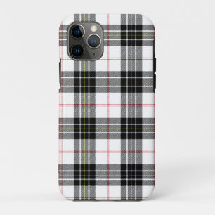 Funda Para iPhone 11 Pro MacPherson tartan blanco negro plaid