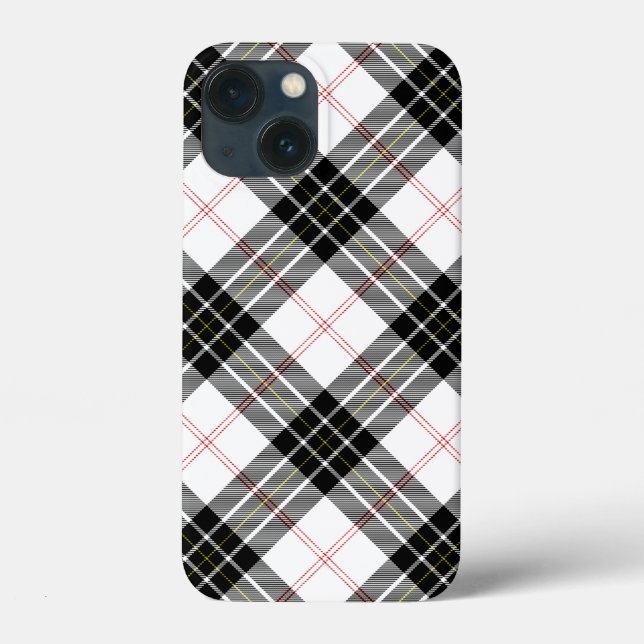 Funda De Case-Mate Para iPhone MacPherson tartan blanco negro plaid (Reverso )