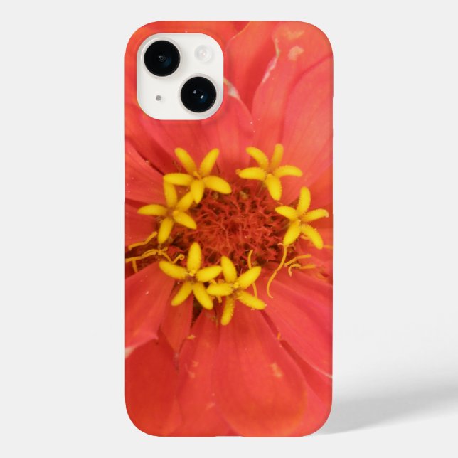 Funda De Case-Mate Para iPhone Macro zinnia roja (Reverso )