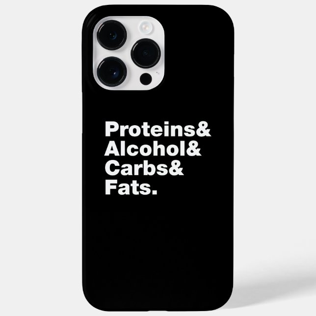 Funda De Case-Mate Para iPhone Macronutrientes. Proteínas, alcohol, carbohidratos (Reverso)