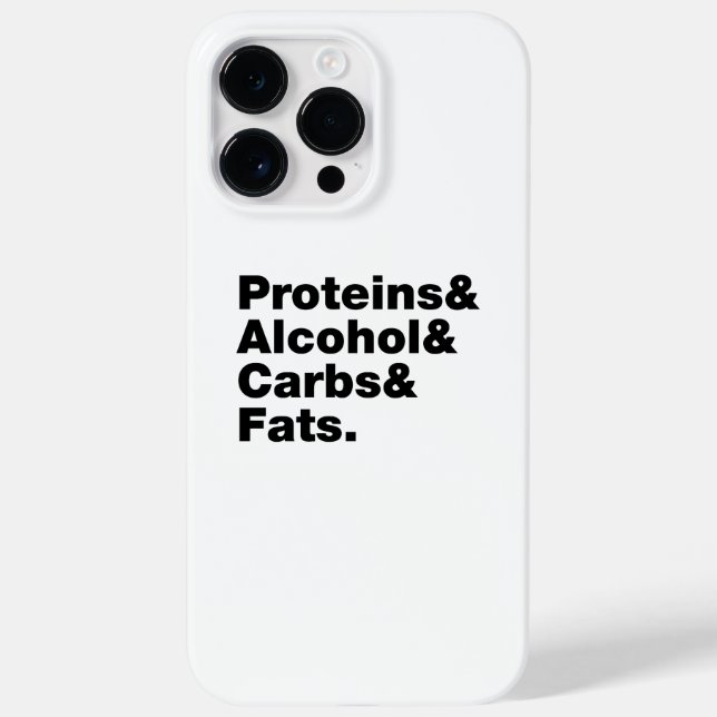 Funda De Case-Mate Para iPhone Macronutrientes. Proteínas, alcohol, carbohidratos (Reverso)