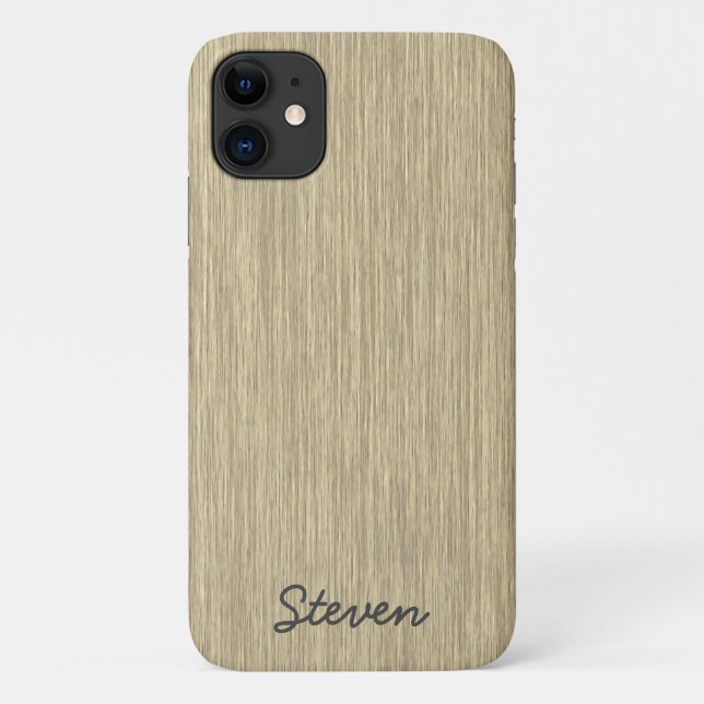 Funda De Case-Mate Para iPhone Madera de edad avanzada y grave personalizada (Reverso)