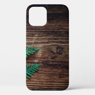 Funda Para iPhone 12 Madera de la planta de hierro grano de helecho peq