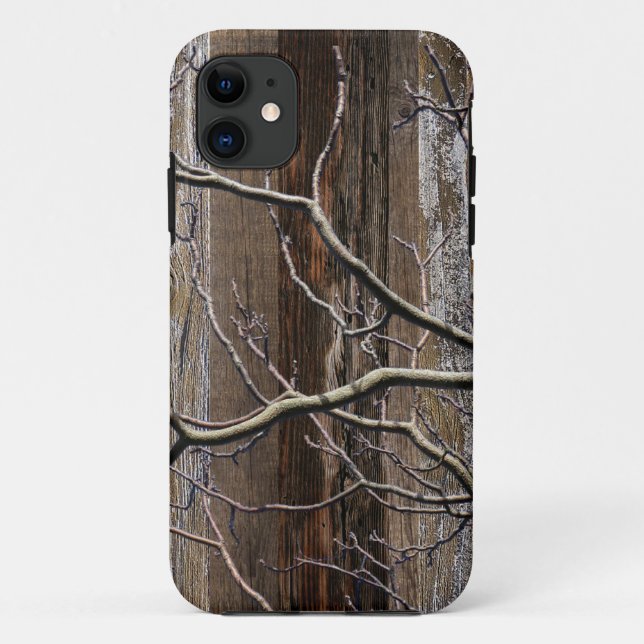 Funda De Case-Mate Para iPhone Madera de madera Rústica Rústica Reclamada de made (Reverso)