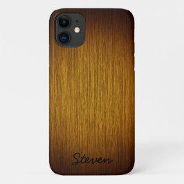 Funda Para iPhone 11 Madera de Sunburst Grave Tabaco Personalizado