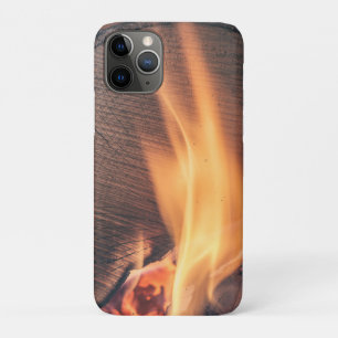 Funda Para iPhone 11 Pro Madera en llamas
