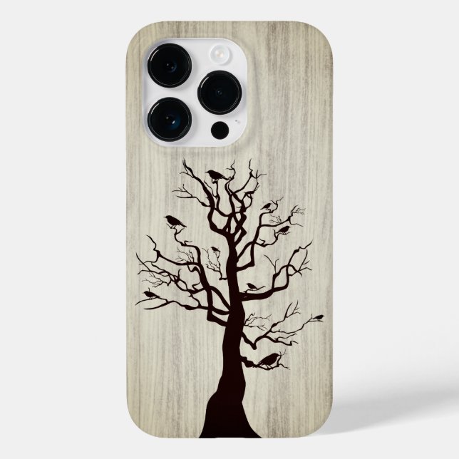 Funda De Case-Mate Para iPhone Madera moderna y elegante - árbol y cuerdas - made (Reverso )