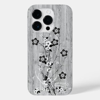 Funda Para iPhone 14 Pro De Case-Mate Madera moderna y elegante - flores - madera