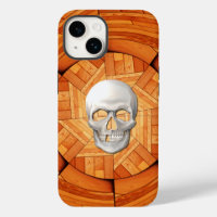 Madera Tarot Card con tinta de cráneo 3D