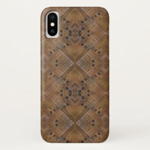 Funda Para iPhone X Madera textura de fondo natural árbol marrón