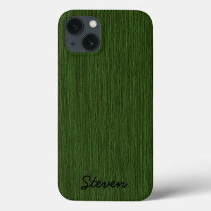 Funda Para iPhone 13 Madera verde gris personalizada