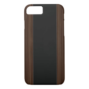 Funda Para iPhone 8/7 Madera y caja oscuras del iPhone 7 de la raya de