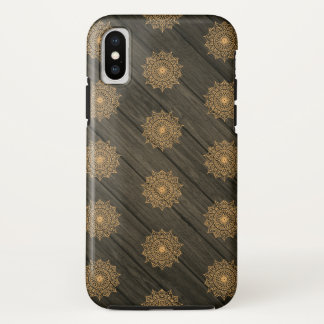 Funda Para iPhone X Madera y patrón ornamentado