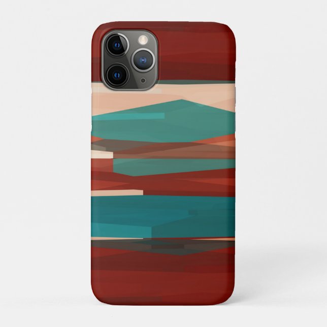 Funda De Case-Mate Para iPhone Madera y turquesa (Reverso)