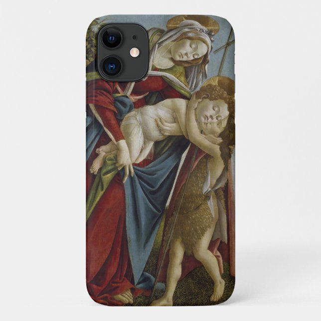 Funda De Case-Mate Para iPhone Madonna, niño, San Juan el Bautista de Botticelli (Reverso)