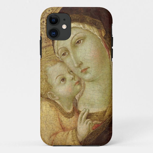 Funda De Case-Mate Para iPhone Madonna y niño (Reverso)