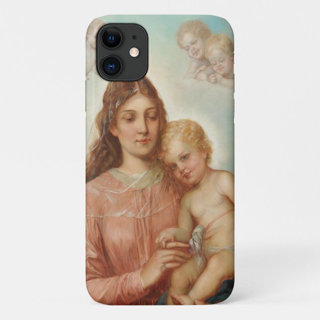 Funda De Case-Mate Para iPhone Madonna y Niño (Reverso)