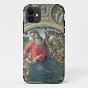 Funda Para iPhone 11 Madonna y niño, 1490-95 (aceite en el panel)