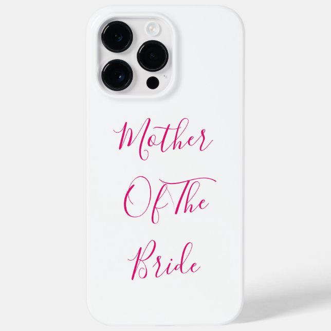 Funda De Case-Mate Para iPhone Madre De La Novia Regalo Boda Favor Del Blanco Ros (Reverso)