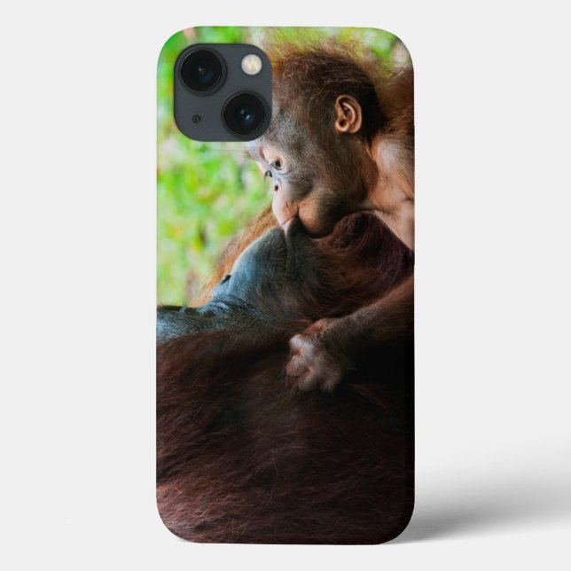 Funda De Case-Mate Para iPhone Madre de orangután y bebé (Reverso)
