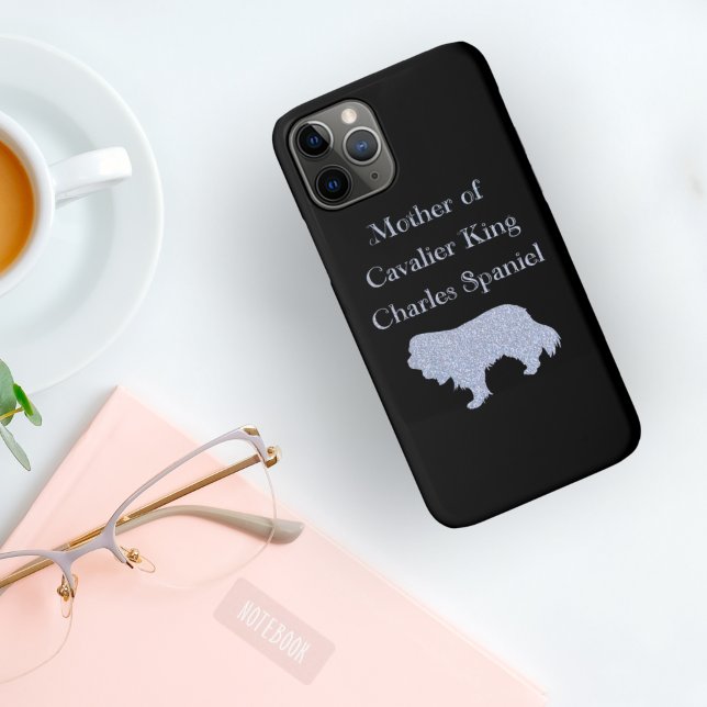 Funda De Case-Mate Para iPhone Madre del Cavalier King Charles Spaniel Plateado (Subido por el creador)
