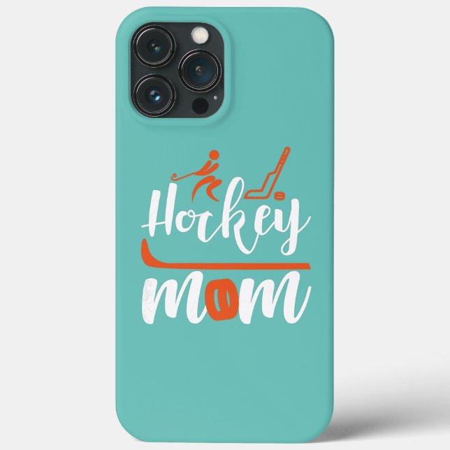 Funda De Case-Mate Para iPhone Madre madre madre de hockey femenino  (Reverso )