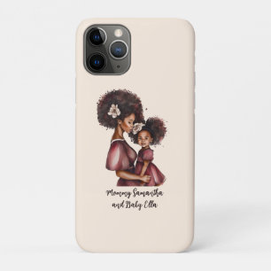 Funda Para iPhone 11 Pro Madre negra y hija personalizadas (2)