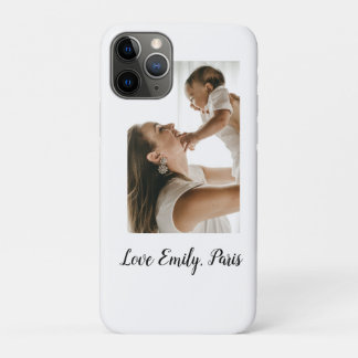 Funda Para iPhone 11 Pro madre padre foto nombre familia vacaciones regalos