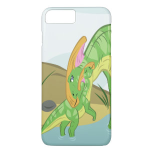 Funda Para iPhone 8 Plus/7 Plus Madre y bebé de Parasaurolophus