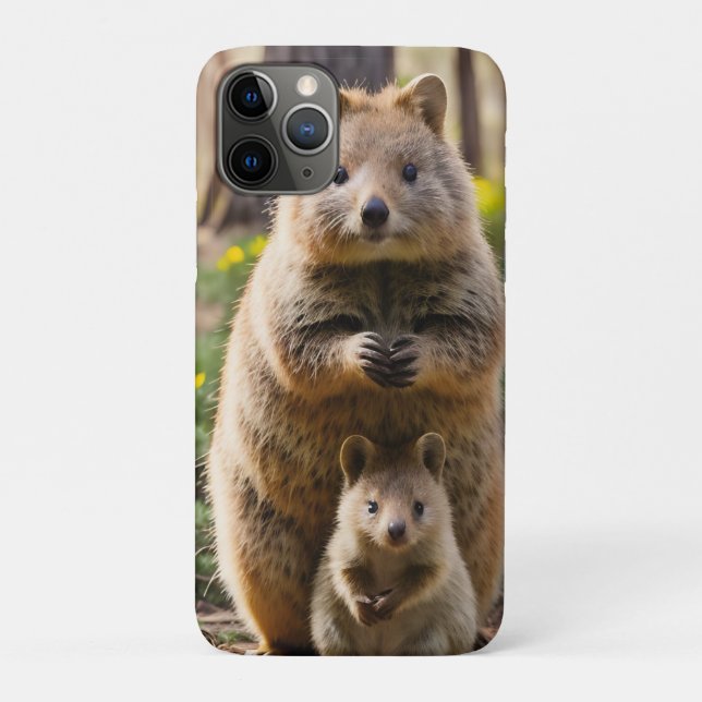 Funda De Case-Mate Para iPhone Madre Y Bebé Quokka, (Reverso)
