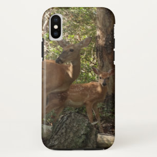 Funda Para iPhone XS Madre y ciervo bebé en el Parque Nacional Shenando