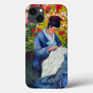 Funda Para iPhone 13 Madre y niño monet en el jardín