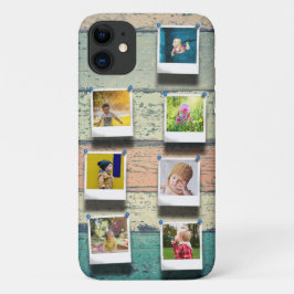 Funda Para iPhone 11 Madres personalizadas Collage de fotos Madera de é