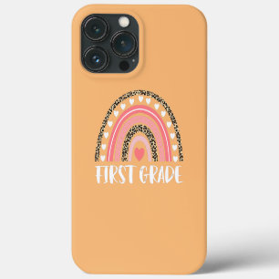 Funda Para iPhone 13 Pro Max Maestra de Primer Grado Leopardo Arcoíris Primer D