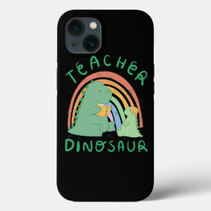 Funda Para iPhone 13 Maestra dinosaurio positivo profesor de arcoiris s