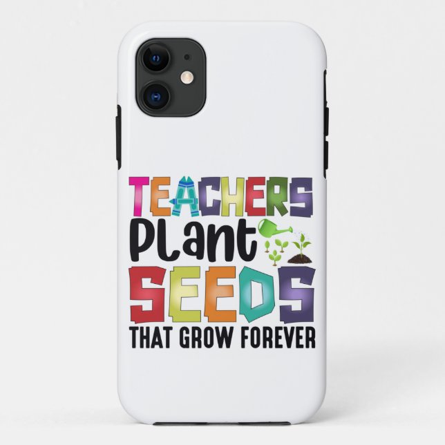 Funda De Case-Mate Para iPhone Maestros plantan semillas que crecen para siempre (Reverso)