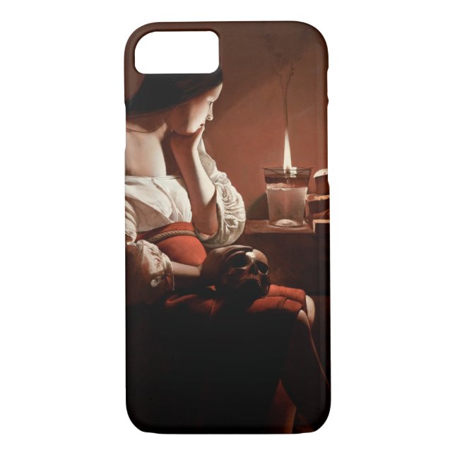 Funda De Case-Mate Para iPhone Magdalena con la llama del tabaco, La Tour (Reverso)